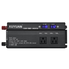 Xuyuan 1200w -инвертор автомобиля со светодиодным преобразователем дисплея, US Plug, спецификация: 12 В до 110 В