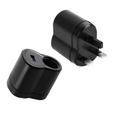 2 PCS Home Cigarette Lighter Socket Car Power Converter, Plug Specifications:UK Plug