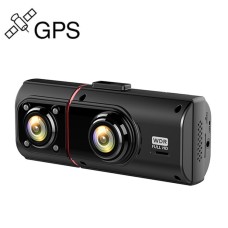 KG350M GPS Night Vision Dual Lens Drive Decorder, стиль: без карты (720p x 2 +GPS)